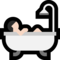 Person Taking Bath - Light emoji on Microsoft